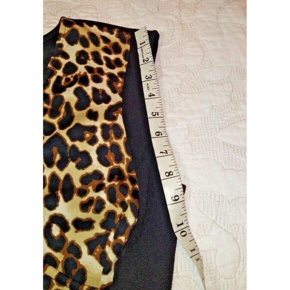 Vintage 80's-90's Leopard Cheetah Print Janette Plus Blouse Size 1XL - Picture 4 of 5